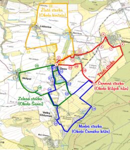 Celková mapa stezek